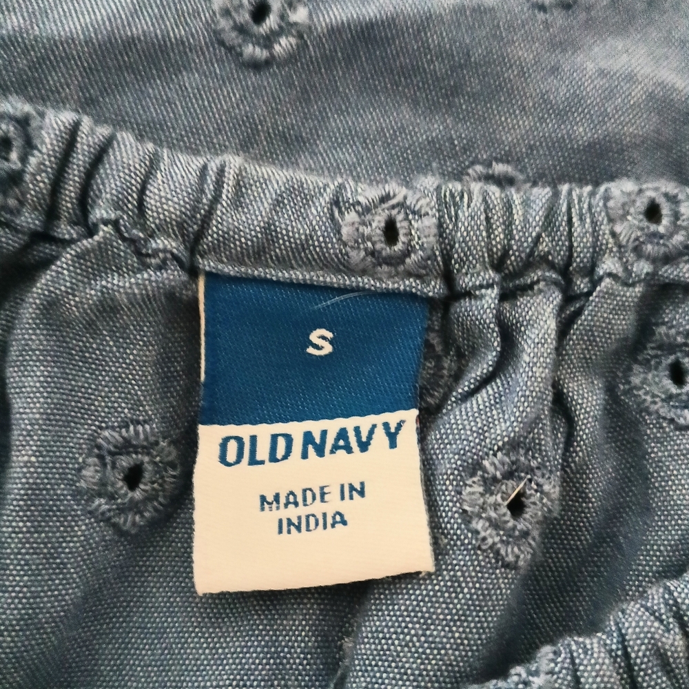 OLD NAVY Blue Smocked Women's Dress Casual Fun Spring Summer - Picture 7 of 8